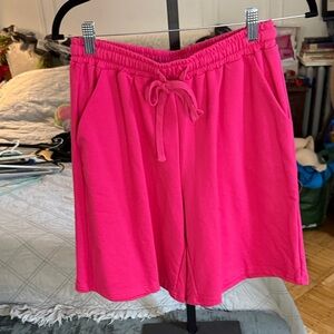 SHEIN Hot Pink Casual Shorts
